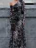 Patchwork Design Long Dress Women Autumn Inclined Shoulder Full Sleeve Skinny Stretch Wild Style Streetwear