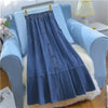 Women Large Size 5XL Cowboy Skirt Design Sense Niche Ladies Denim Maxi Skirt Feminine High Waist Jeans Long Skirts