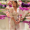 V-neck Organza Floral Chiffon Puff Sleeve Slit Long Dress Bodycon High Slit Bodycon Sexy Dresses Lady Chic Daily Sweet Date Robe