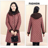 Winter Coat Vintage Velvet And Thickening Single breasted Cotton Coat for Women Fit Cotton Clip Warm Long Parka Plaid Coat