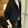 Hooded Casual Coat Women High End Mother Jacket Autumn Winter Korean Patchwork Outwear With Short Zipper Basic Coat