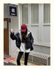 Hooded Short Parkas Women Black Patchwork Puffer Jacket Winter Streetwear Down Coats Korean Cotton Padded Outerwears