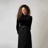 AW26 Women Velvet Patchwork Dress Elegant Lady Maxi Dress