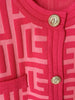 High Street Designer Jacket Women's Lion Buttons Monogram Geometric Jacquard Knitted Sweater Cardigan