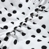 Polka Dot Puff Sleeve Dress Women's V-neck Waist Cinching Pleated Mini Dresses Spring Lady Elegant Casual Wear