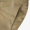 Women's Casual Wide-Leg Pants Elastic Back Waist Solid Loose Mid-Calf Length Trousers Streetwear Cropped Pant