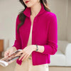 Knitted Cardigan Jacket Women Clothing Spring Winter Half High Collar Outerwear Sweater Female Casual Ladies Tops