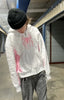 Gothic Dark Spider Print Hooded Cardigan Loose Sweater Jacket Women