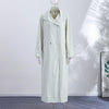 Crinkle Trench Coat Stand Collar Oversized Lantern Sleeve Waterproof Wrinkle Resistant Fabric Autumn Daily Lady Chic Coat