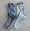 Korean Spring Autumn drilling Elastic Jeans Women's Loose High-waisted Haren Denim Pants Female Casual Wild Jeans
