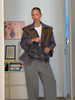 Stylish Double Sided Coat Women Casual Chic Loose Striped Windbreaker Autumn Designers Y2k Eye-catching Streetwear