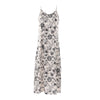 SS25 Women Floral Printing Satin Slip Dress Knitting Cardigan Elegant Skirt