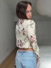 Vintage Napoleon Cropped Jacket Women Floral Embroidery Stand Collar Short Blazer Fringe Hem Long Sleeve Street Outerwear