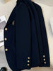 Spring Preppy All Match Suit Coat Bf Loose Solid Color Lapel Casual Buttons Outerwear Japanese Uniform Women Blazer Jacket