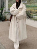 Winter Lamb Fur Long Warm Coat For Women Stand Collar Solid Color Single Breasted Loose Fit Clothing 2VV234