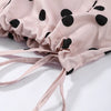 Pink Polka Dot Jacket For Women Casual Stand Collar Long Sleeve Button Loose Coat Lady Spring Chic Street Outerwear
