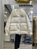 Lagabogy Winter Women Real Fox Fur 90% White Duck Down Jacket Short Puffer Coat Female Vintage Mink Fur Patchwork Parka