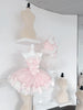 Winter Glitter Sequined Tweed Tube Top Dress Hooded Fur Cape Jacket Girl Women's Cute Bow Year Furry Cloak Dress Set