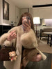 Faux Mink Fur Coat for Women Winter Thick Loose Hairy Casual Jacket Y2K Streetwear Long Sleeve Warm Fur Outerwear