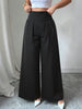 Women`s High Waist Wide Leg Pants Formal Office Wear Trousers Black/Grey Loose Fit S-xxl Spring-Autumn Daily Elegant Trousers