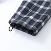 Women Casual Plaid Shorts Set Lapel Long-sleeved Zipper Jacket Short Pants Suit Lady Spring Daily Loose Outfits