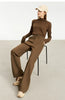 Minimalism Casual Pants for Women Autumn Wide Leg Loose Vertical Elastic Waist Drawstring Sporty Trousers 12343338