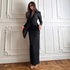 Lace Up Elegant Evening Dress Female Autumn Sexy Deep V Neck Long Sleeve Maxi Dresses Party Slim Commute Long Dress