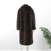 Vintage Solid Women Faux Fur Long Coat Full Sleeve Cardigan Warm Fluffy Plush Overcoat Winter Lady Street Outerwear