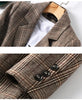 Spring Autumn Plaid Suit Jacket Women Casual Blazers Small Coat Lady Outerwear Loose Tops Female Lattice Blazers