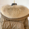 Winter Warm Goose Down Jackets Removable Fur Collar Puffer Jackets Women Thick Female Streetwear White Duck Down Jacket Coat