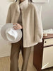 Eco-friendly Mink Fur Windproof Stand Collar Faux Mink Coat For Women Warm Winter Thick Jackets With Pockets 2DB5167