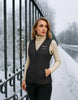 Kemimoto Heated Vest Women 6 Heating Areas Winter Warm USB Electric Heating Lady's Jacket Adjustable for Outdoor Ski Cycling