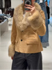 Faux Collar Suede Jacket Women Lapel Full Sleeve Plush Cuff Casual Short Jackets Lady Daily Commute Street Outwear
