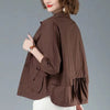 Spring Autumn Female Korean Thin Style Leisure Cardigan Jacket Cotton Windbreaker Coat Mom's Costume Loose Short Blouse Jacket