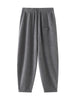 Women Cashmere Pants Autumn Winter Casual Loose Long Bloomers 100% Cashmere Knit Pants Chic Drawstring Pocket Cashmere Trousers