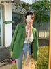 Casual Loose Lapel Ladies Suit Jackets Full Sleeve Single-breasted Solid Female Blazer Tops Spring Women Outwear