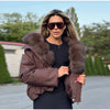 Faux Fur Neck Short Jackets Women Long Sleeve Ruff Thicken Loose Outerwear Female Autumn Winter Chic Daily Coats