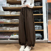 Cute Ruffled Hem Bloomers Pants Woman Japanese Lazy Style Loose Breathable Wide Leg Pants Autumn Y2K Women's Bottoms