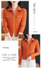 Zipper Short Knitted Cardigan Sweater Women's Spring Autumn Korean Versatile Coat Top Turn-Down Sweater Solid