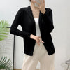 Blue Pleated Coat For Women Turn-down Collar Long Sleeve Lightweight Cardigan Jackets Chic Female Clothes 2DB3445