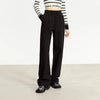 Minimalism Casual Pants for Women Autumn Wide Leg Loose Vertical Elastic Waist Drawstring Sporty Trousers 12343338