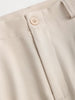 Women's Elegant Jacquard Pleating Wide-Leg Pants Office/Commuting Solid Color Loose Casual Suit Pants, Autumn/Winter