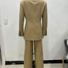 Elegant Stripe Blazer Women Loose Full Sleeve Stand Collar Single Breasted Coats Female Spring Outwear Lady