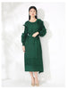 Bandage Dresses Three Dimensional Flower Splicing Design Women's Pleated Dress Chic Cloth