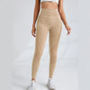 Women High Waist Seamless Yoga Pants Letter Sand Washed Hip Lifting Tight Waist Exercise Outdoor Sports Leggings