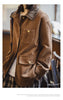 Women’s Corduroy Jacket Colorblock Waxed Collar Utility Coat Retro Button Workwear Short Outerwear for Autumn Winter