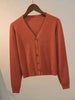Sweater Knitted Cardigan Button Jacket Spring Autumn V-neck Long Sleeve Casual Short Tops For Women Sweater Grey White