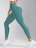 V-Back High Waisted Yoga Leggings Seamless Knit Tights for Women Quick Dry Butt Lifting Slim High Elastic Leggings