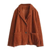 Spring Autumn Corduroy Short Jacket Versatile Women's Casual Coat 5XL Large Size Solid Loose Female Corduroy Outwear