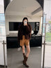 Women Autumn Furry Sweater Coat Single Button Design Knitted Warm Coat Thick Cardigans Clothes Tops For Women Sweater